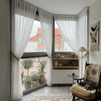 Rideau gaze de coton blanc Veloria
