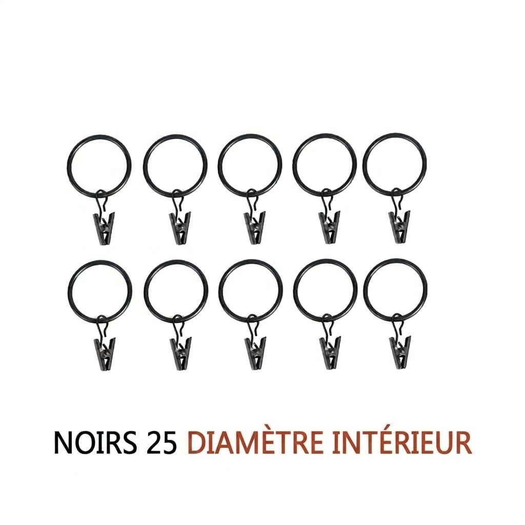 Anneaux pinces pour rideaux