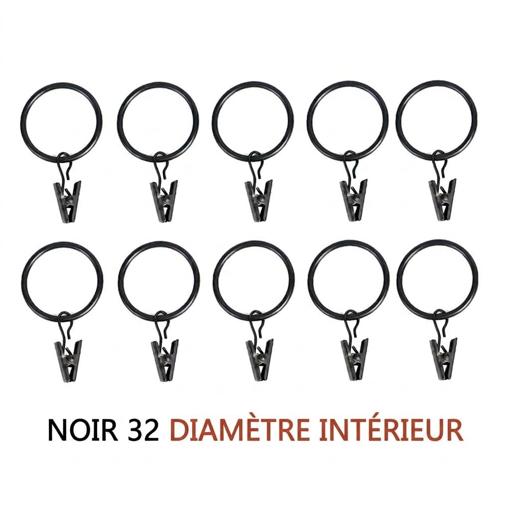 Anneaux pinces pour rideaux