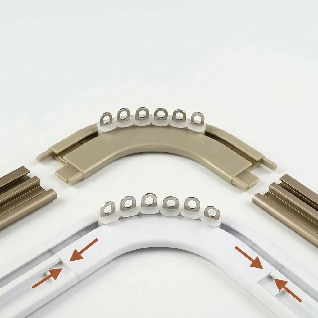 Rail rideau plafond