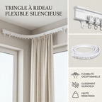 Rail flexible rideau
