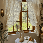 Rideau en dentelle ancienne Veloria