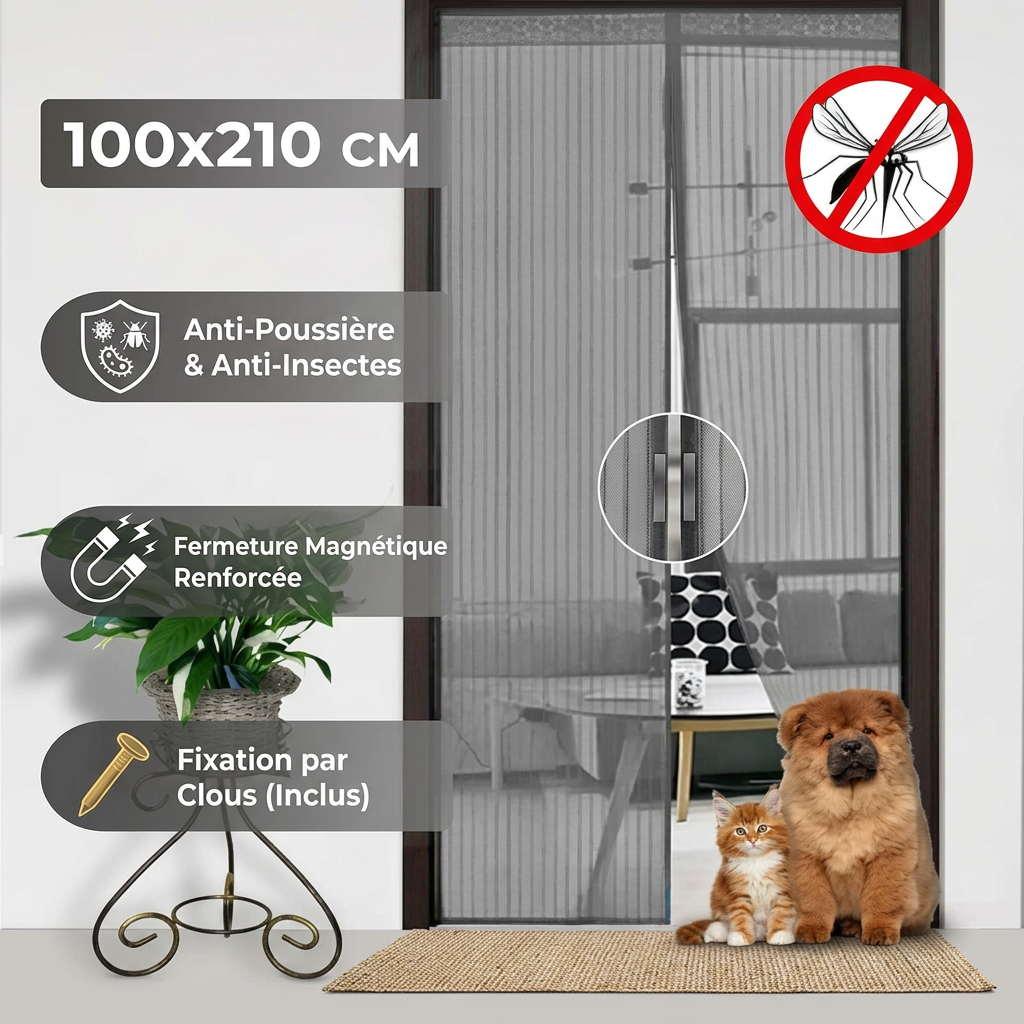 Rideau de porte anti mouche