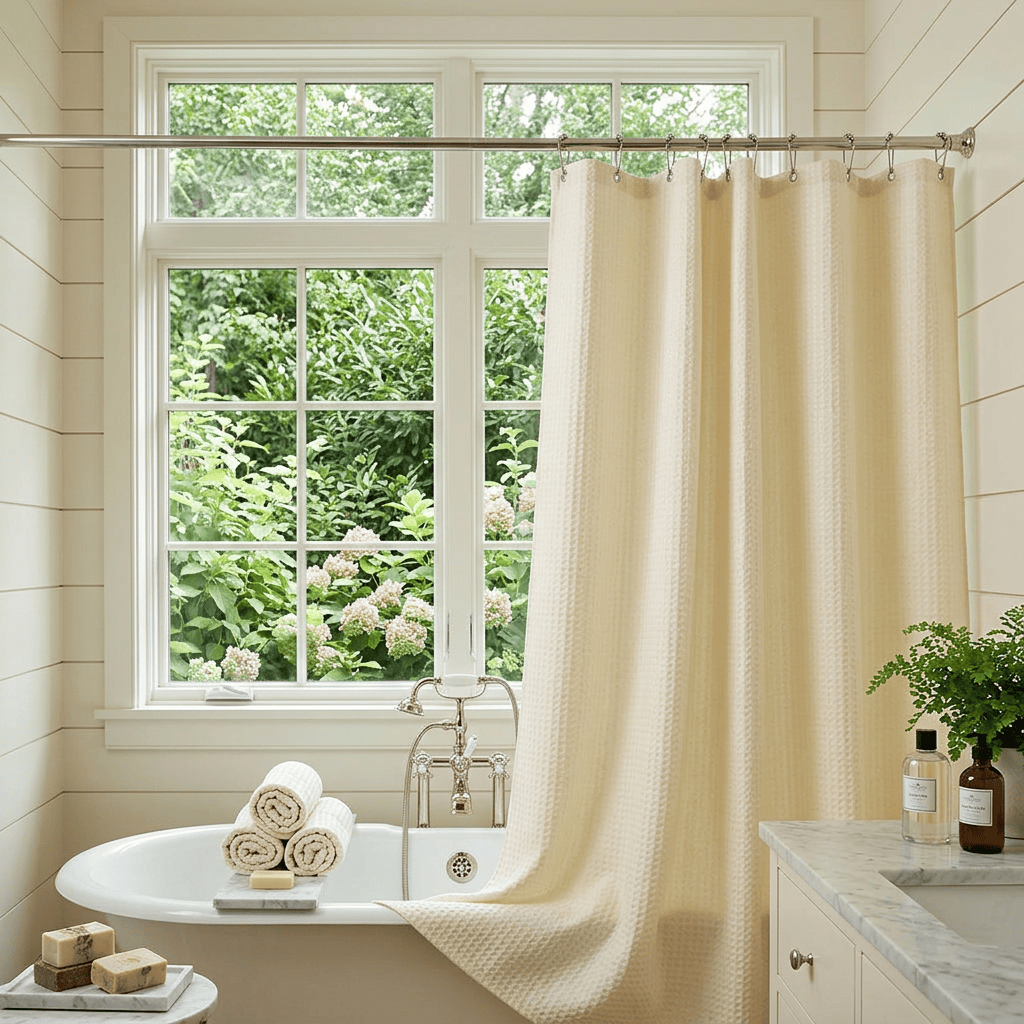 Rideau de douche en tissu Veloria
