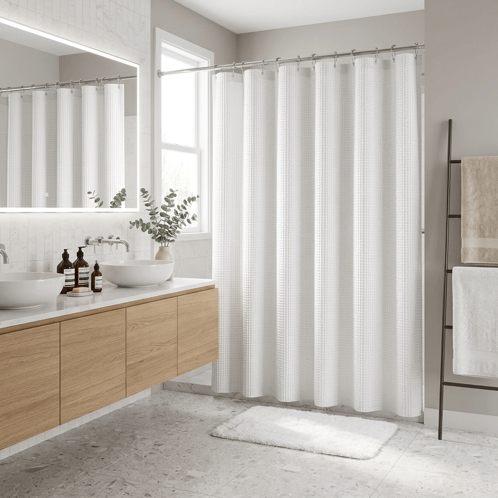 Rideau de douche en tissu Veloria