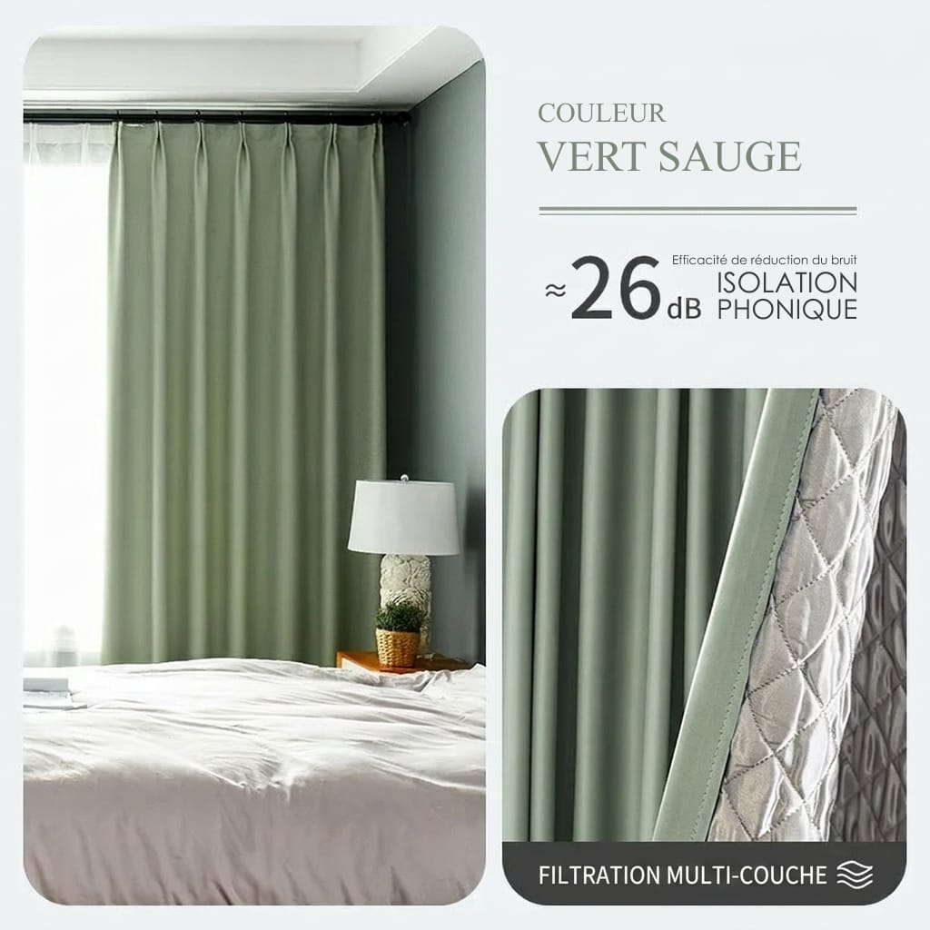 Rideau occultant phonique thermique Veloria