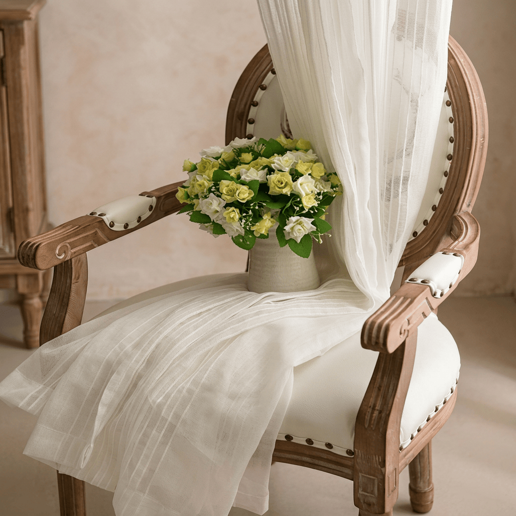 Rideaux blanc coton Veloria